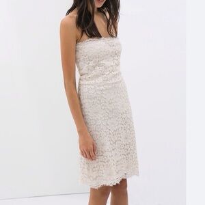 Strapless Floral Lace Dress -Worn Once!